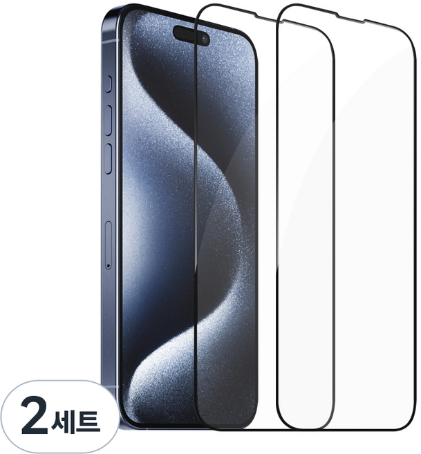 니하 아이폰 갤럭시 풀커버 강화유리 액정보호필름 2매입, 2세트