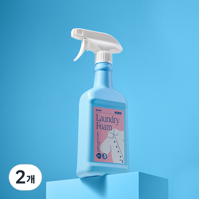 프레이포잇 효소 얼룩제거 빨래 속옷세제 비건 인증 섬유보호 세탁폼 세제, 500ml, 2개
