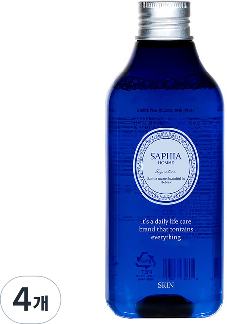 사피아 옴므 시그니처 스킨 남성스킨 남자스킨, 4개, 300ml