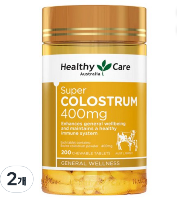 슈퍼 초유 400mg 200정 헬씨케어 정품, 2개
