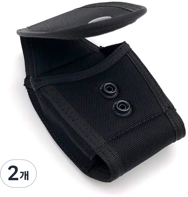 선호그룹 진짜수갑 수갑 주머니 케이스 파우치 수갑집 손가락 엄지 털수갑 돈파 톤파 허리벨트케이스, 검은 색, 2개