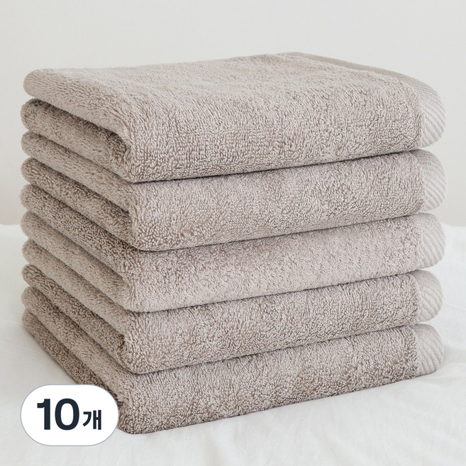 송월타월 메르디앙 호텔수건 150g 30수, 10개, 애쉬브라운