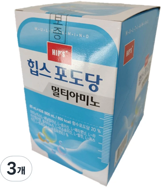 마시는 포도당 힙스 포도당 멀티아미노 ( 80ml 10팩 ), 800ml, 3개 - 쿠팡