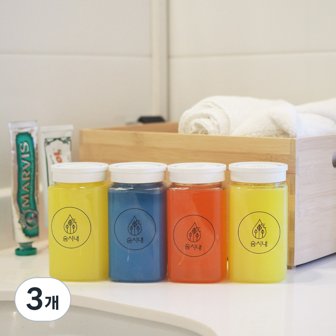 숨시내 실내 초강력 악취 냄새 탈취제, 시트러스, 3개, 300g