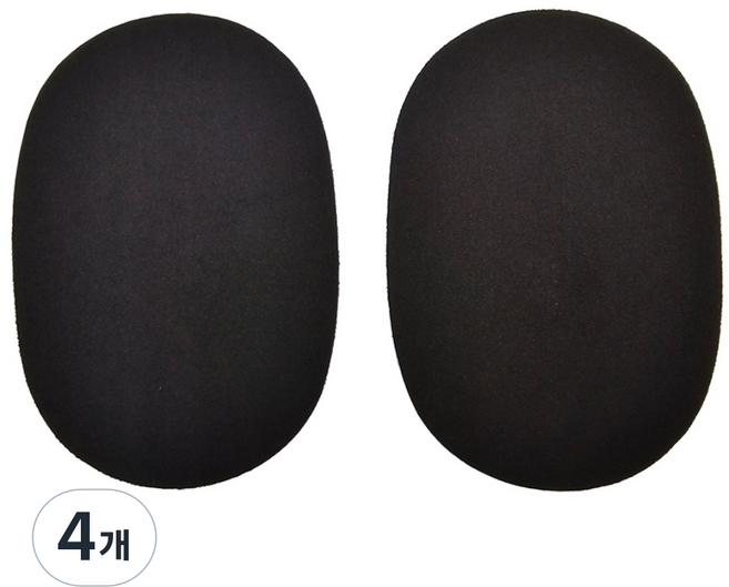 스웨이드 패치 의류 수선패치 세무 와펜 포인트용 무릎패치 팔꿈치 13컬러, 블랙(1장), 4개