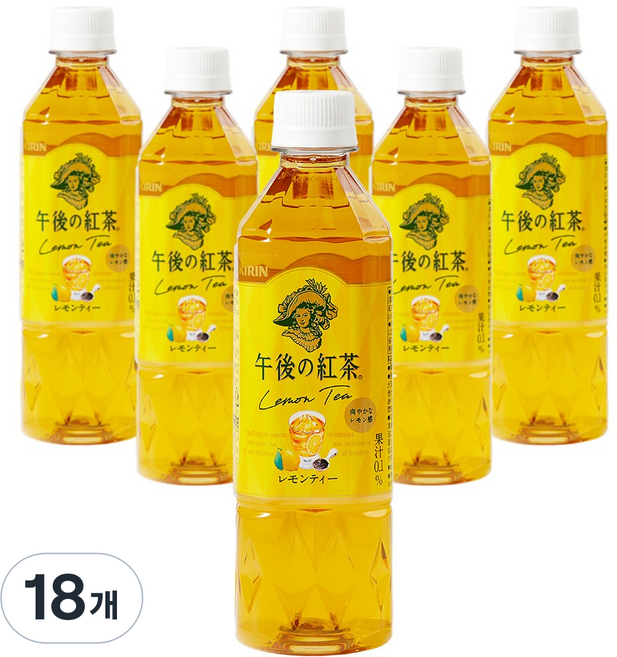기린 오후의 홍차 레몬티, 500ml, 18개