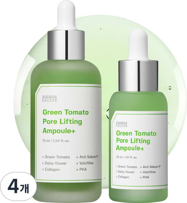 성분에디터 그린토마토 수분 히알루론산 모공 감소 앰플 대용량, 4개, 105ml