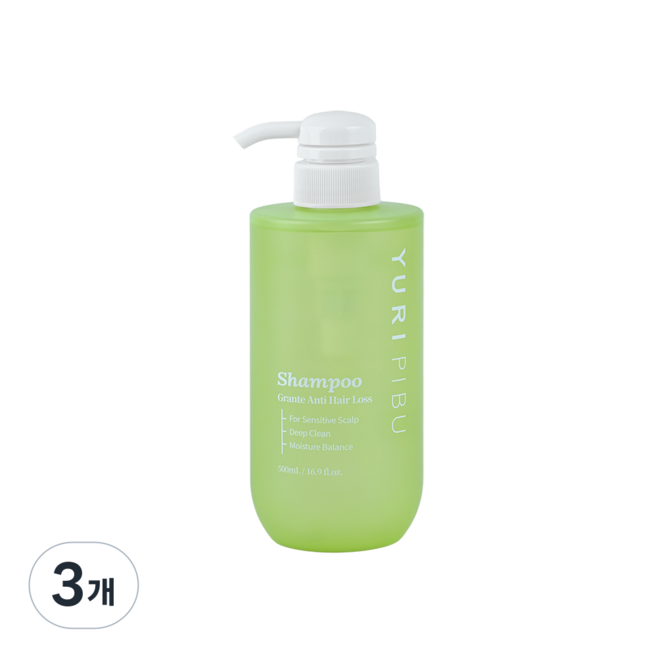 유리피부 그란떼 안티 헤어로스 샴푸 바이오틴 약산성 탈모증상완화, 3개, 500g