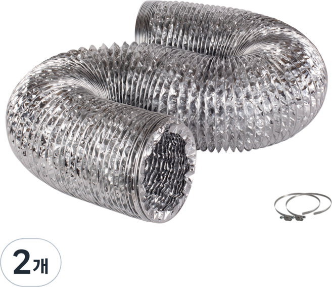 알루미늄 덕트 주름관 자바라트호스 배관 길이 1.5M, 2개