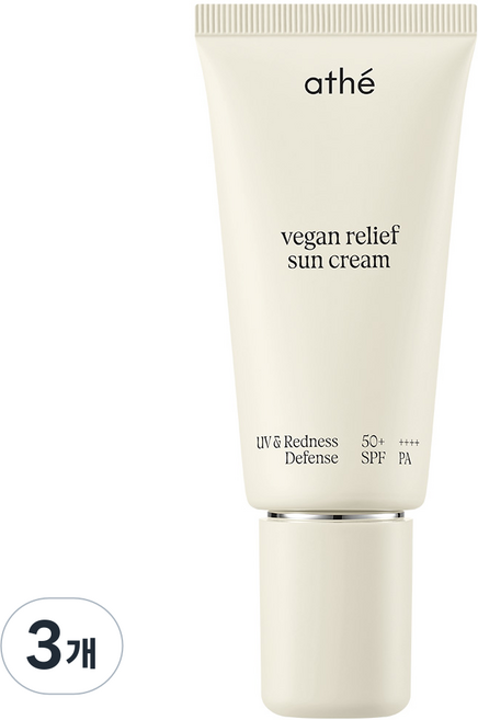 아떼 비건 릴리프 무기자차 선크림, 50ml, 3개