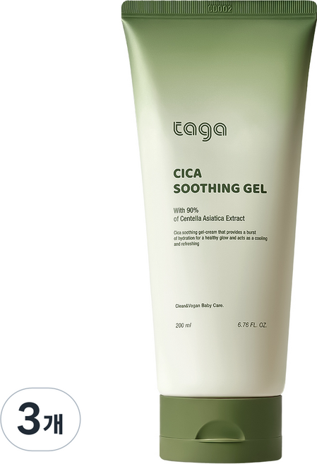 타가 시카 진정 태열 열감케어 수딩젤, 3개, 200ml