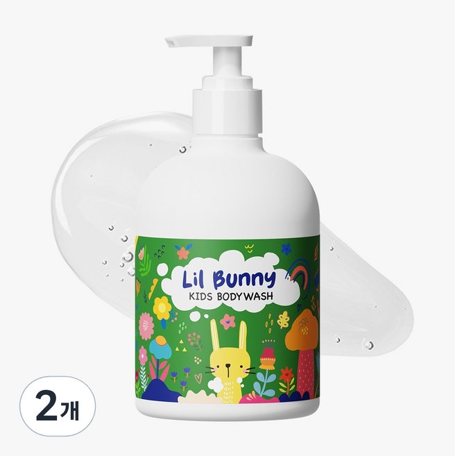 와프랩 릴 바니 키즈 바디워시, 2개, 500ml