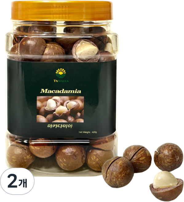 신선하고 고소한 마카다미아(26년 3월 생산), 420g, 2개