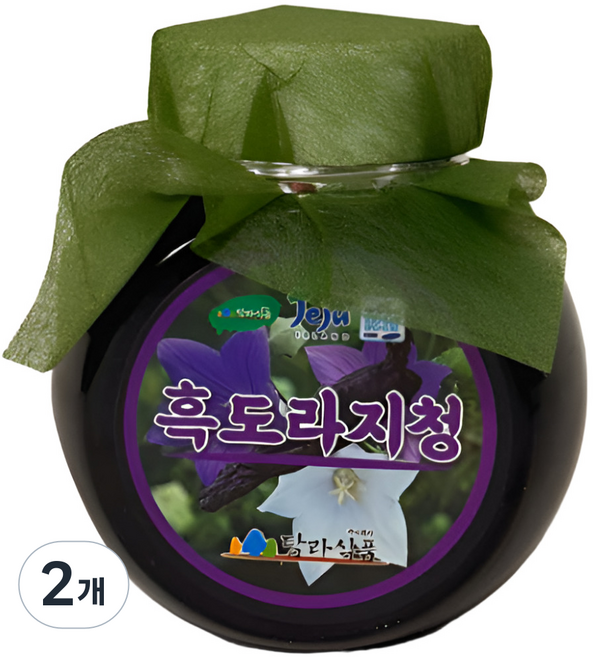 제주 흑청담 흑도라지청 플라티코딘D 흙도라지청, 2개