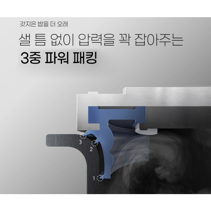 쿠첸 전기압력밥솥 6인용, CRS-FAWK0670K 후기 분석 - 분리형 커버 구조