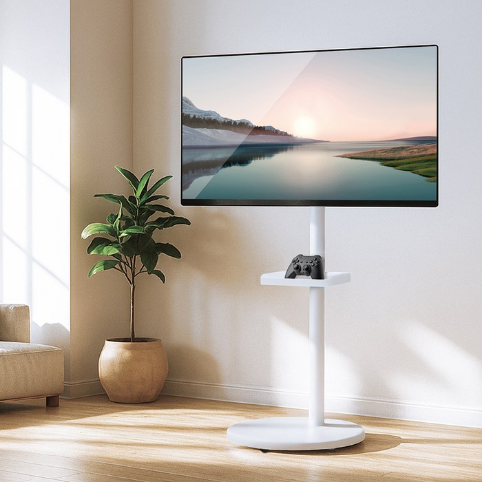 홈플래닛 삼탠바이미 M5 M7 호환 TV 모니터 수납선반 스탠드 화이트, 1개 후기 분석 - 최종 조립 완료 매칭