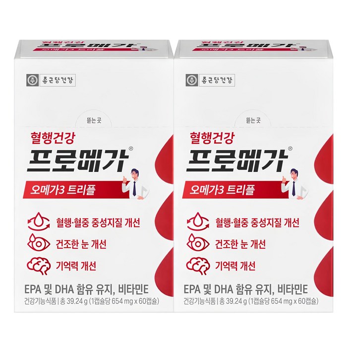 Jong Keun Dang Health Promega Omega 3 Triple, 60 Tablets, 2 Tablets