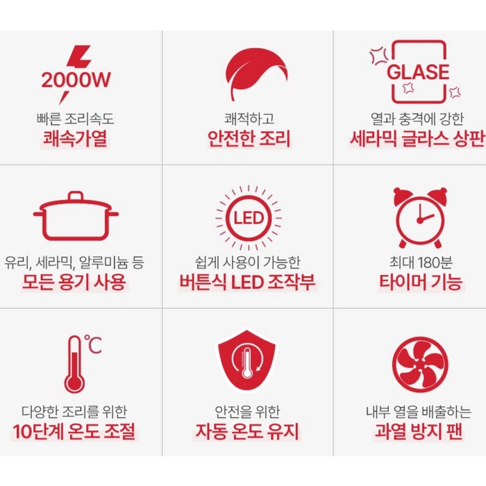 키친아트 렉스 하이라이트 1구, KP-8022 후기 분석 - 상판 디자인 상세