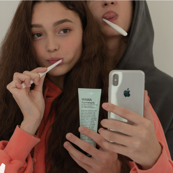 로로벨 와와치약 구취제거 불소, 100g 후기 분석 - 패키지 뒷면 상세 정보