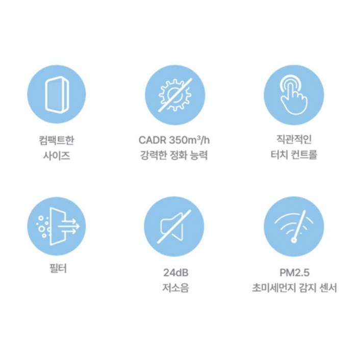 마이디어 공기청정기 50㎡, KJ350G-S1 후기 분석 - 측면 공기 흡입구 상세
