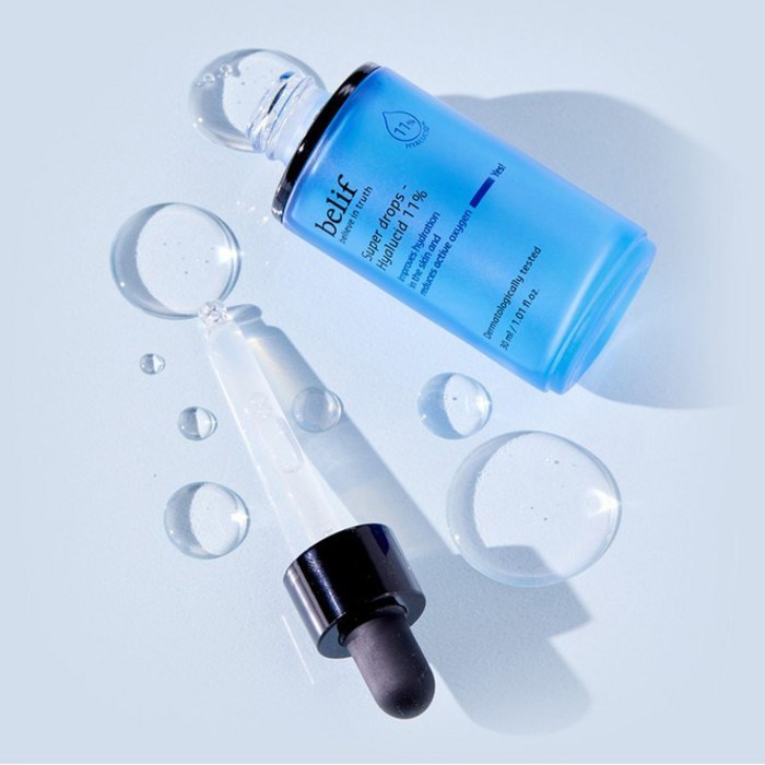 빌리프 슈퍼 드랍스 히알루씨드 11% 앰플, 30ml 후기 분석 - 박스 패키지 세트 구성