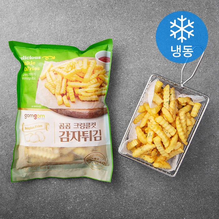 곰곰 크링클컷 감자튀김 (냉동), 650g, 1개 - 감튀 모임