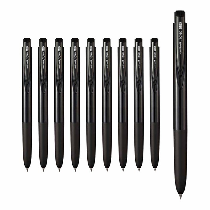 시그노 알티원 노크 젤잉크펜 UMN155 0.38mm, 블랙, 10개 - 필기감 좋은 볼펜