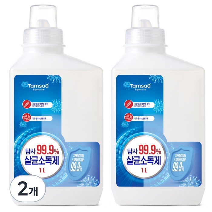 탐사 곡물발효에탄올 함유 살균 소독제, 2개, 1L