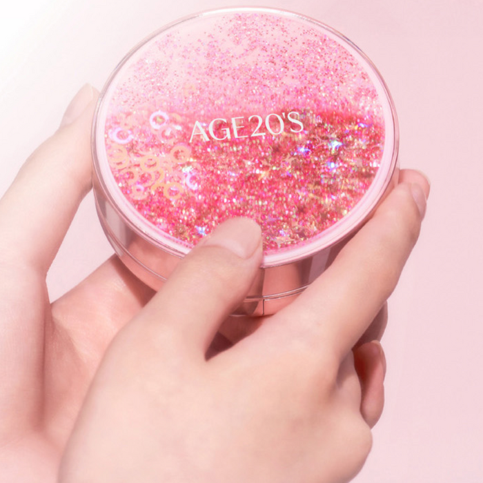 에이지투웨니스 샤이닝드롭 에디션 핑크 팩트 12.5g 세트, 23호 핑크라떼 후기 분석 - 세트 구성품 전체샷