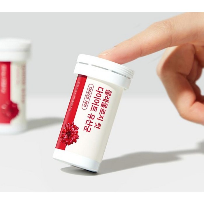 푸드올로지 정품 콜레올로지컷 다이어트 유산균, 20정 후기 분석 - 패키지 뒷면 영양 정보