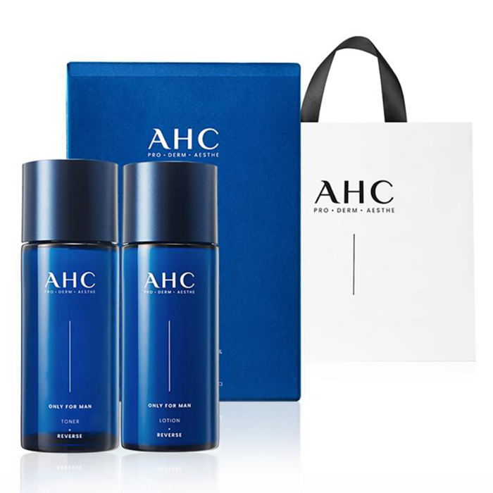 AHC 온리포맨 스킨케어 2종 + 쇼핑백 세트, 1세트