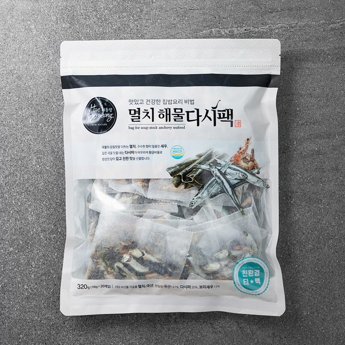 해통령 멸치 해물 다시팩, 16g, 20개입, 1개