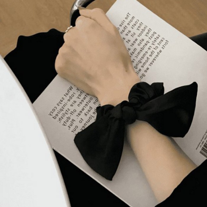 C-of-B Satin offal band ribbon hair tie