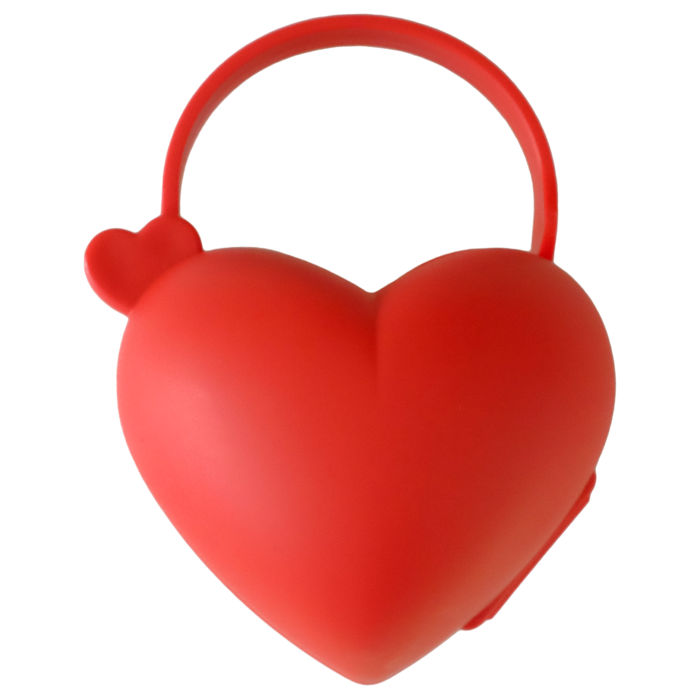 TGM domestic heart pacifier nipple hygienic storage case, berry red, 1 piece