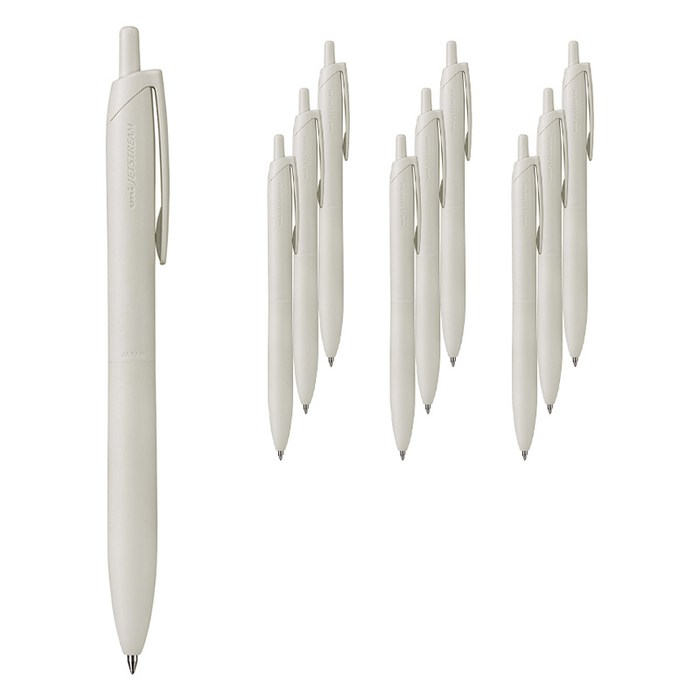 제트스트림 라이트 터치 잉크 볼펜 SXN-LS 0.7mm, 쉘화이트, 10개 - 필기감 좋은 볼펜