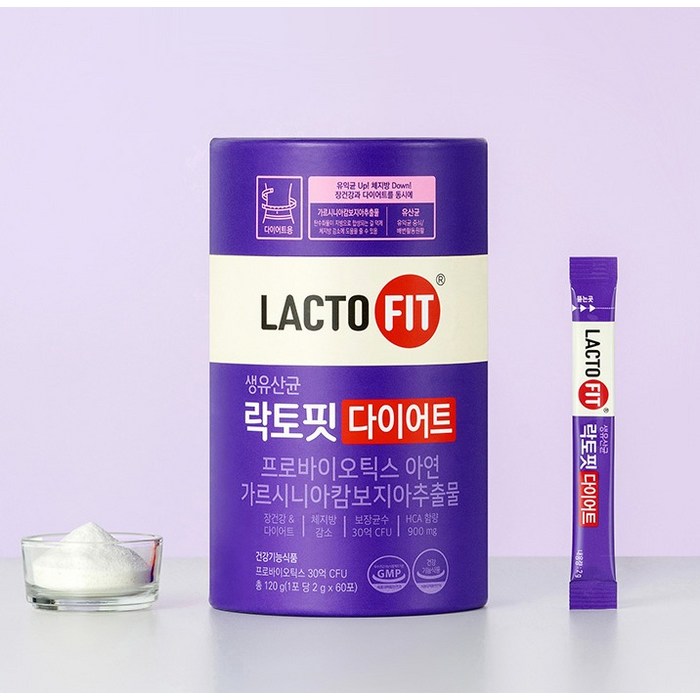 락토핏 정품 다이어트 유산균 60p, 120g 후기 분석 - 낱개 포장 상세 이미지