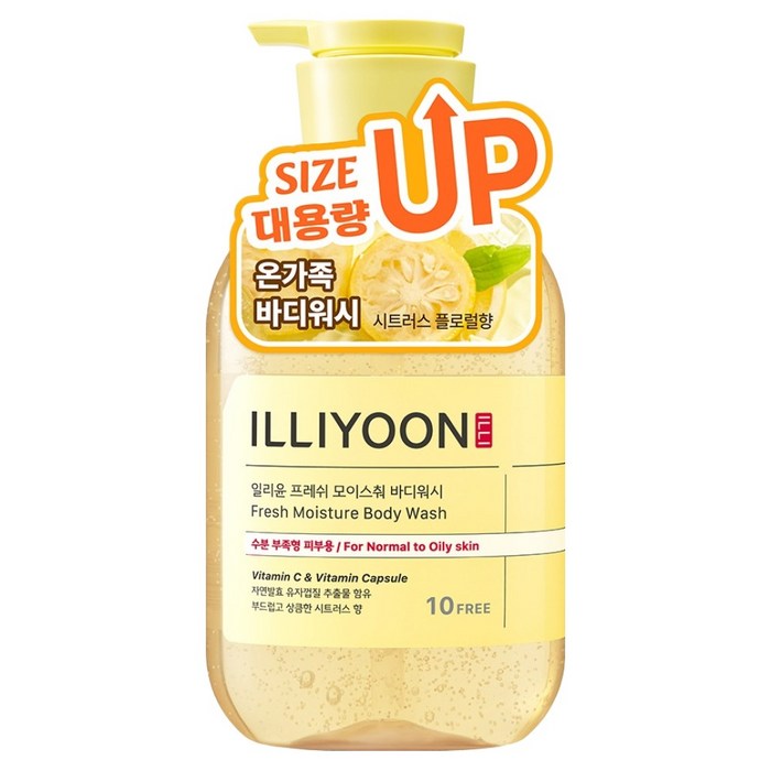 일리윤 프레쉬 모이스춰 바디워시 시트러스향, 650ml, 1개