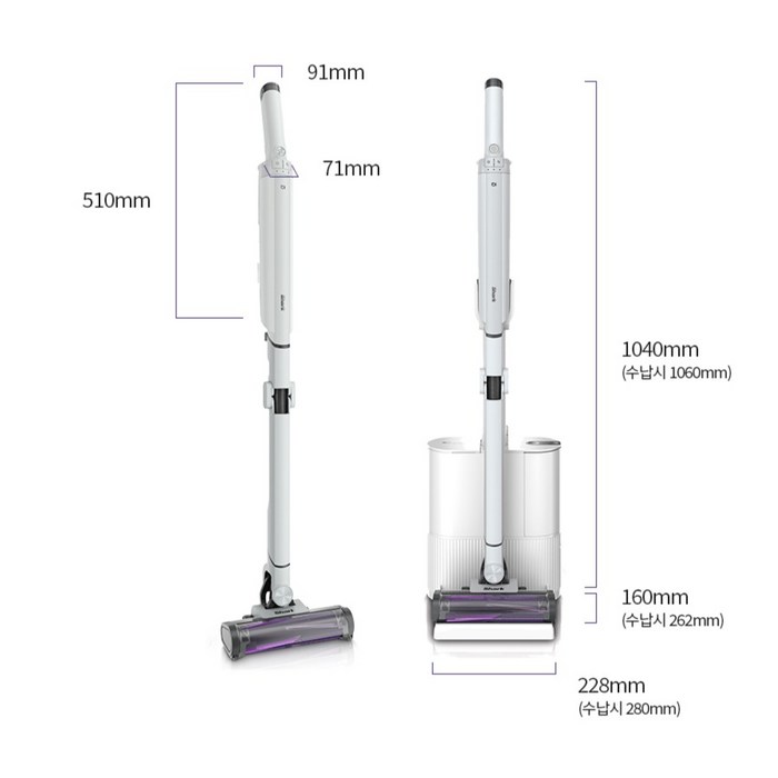 샤크 EVO POWER SYSTEM NEO+ 스틱 무선 청소기, 미스틱화이트 후기 분석 - 깔끔하게 정돈된 실물 배치의 예