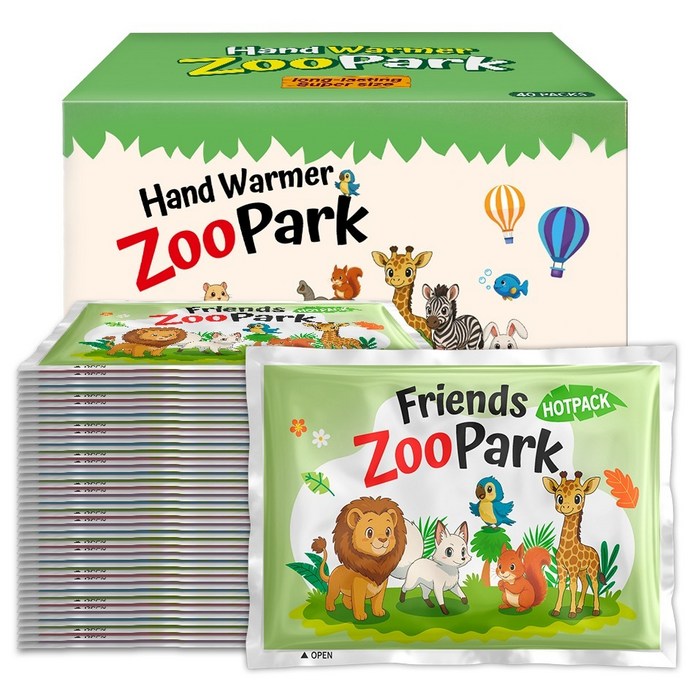 인라이프 국내제조 포켓형 ZooPark 핫팩 40개입, 1개