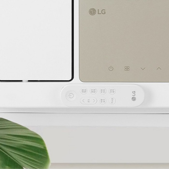 LG전자 16.5㎡ 휘센 오브제컬렉션 엣지 창호형 에어컨 후기 분석 - 리모컨 및 조작부