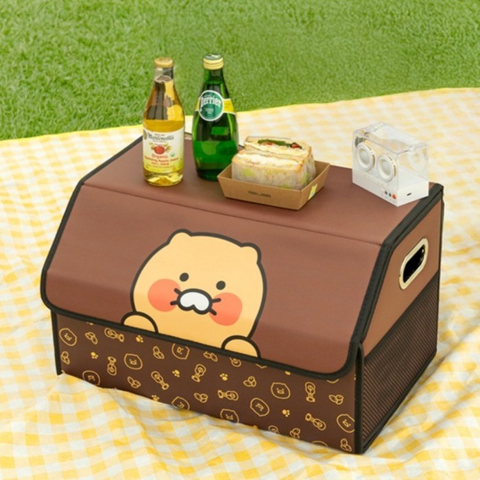 카카오프렌즈 춘식이 클리어 차량용 트렁크 정리함, 혼합색상 후기 분석 - 내부 수납 디테일