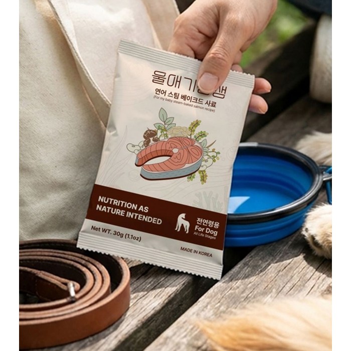 디어랩스 전연령 강아지 울애기쌩쌩 스팀베이크드 수제사료, 연어 후기 분석 - 사료 신선도 테스트