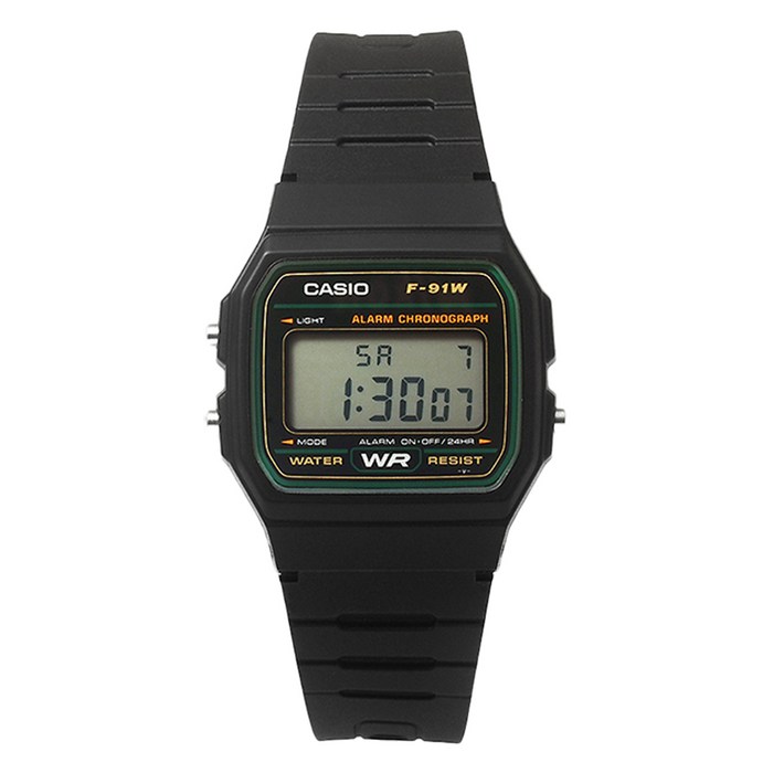 카시오 군인 학생 스포츠 디지털시계 F-91W-3