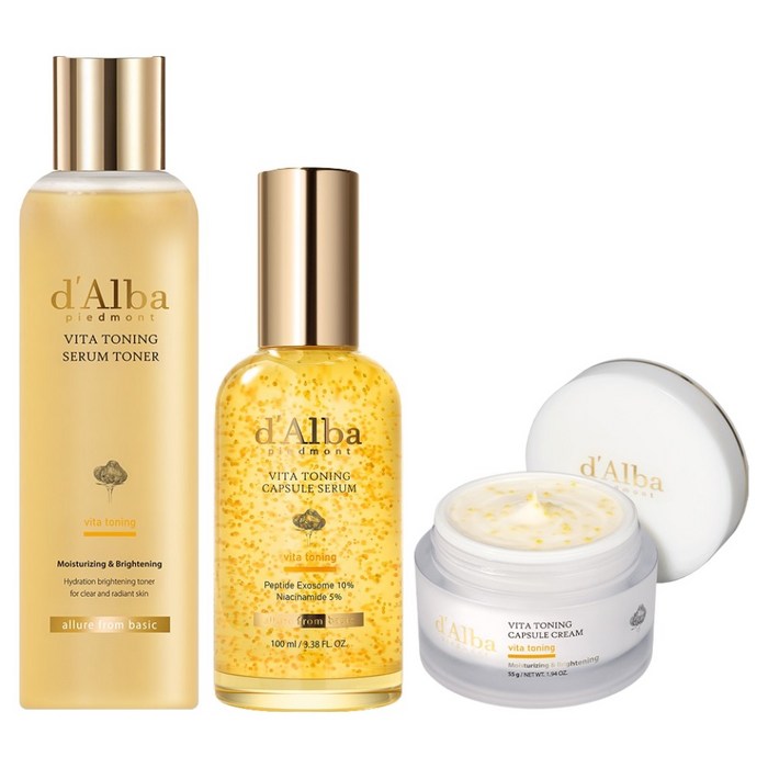 달바 비타 토닝 세럼토너 180ml + 캡슐세럼 100ml + 캡슐크림 55g 세트, 1세트