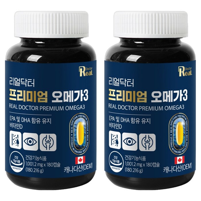 리얼닥터 프리미엄 오메가3 180.216g, 180정, 2개
