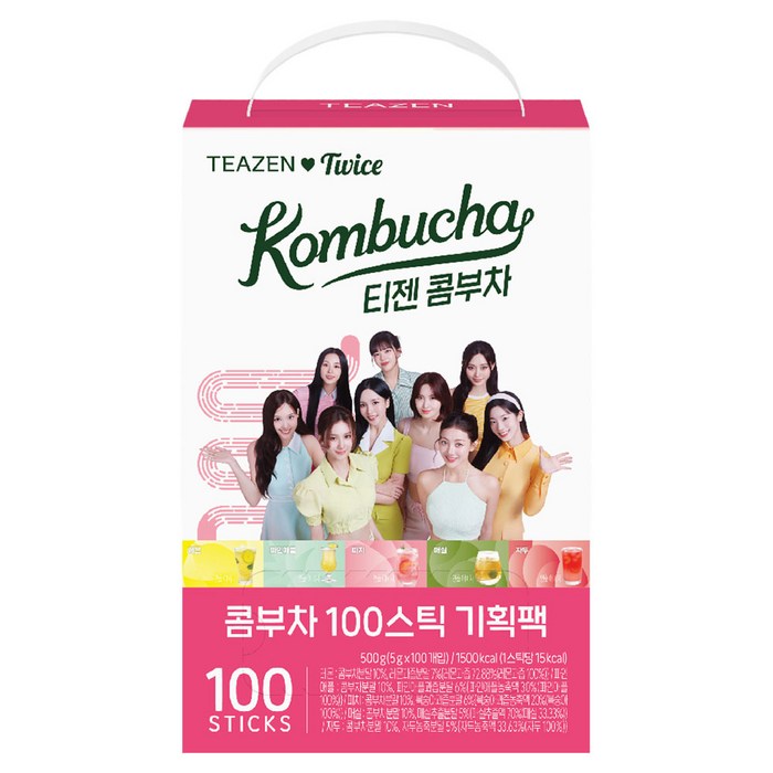티젠 콤부차 100스틱 기획팩 5종 x 20p, 1세트