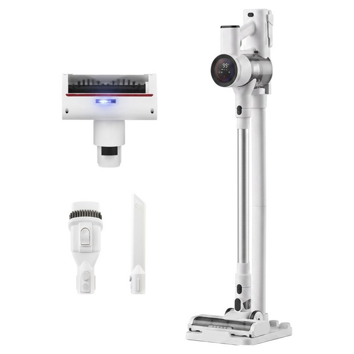 홈리아 BLDC 무선 청소기 + UV C 살균 침구 브러시 + 자동 충전거치대 세트, 화이트, 220BL-PRO