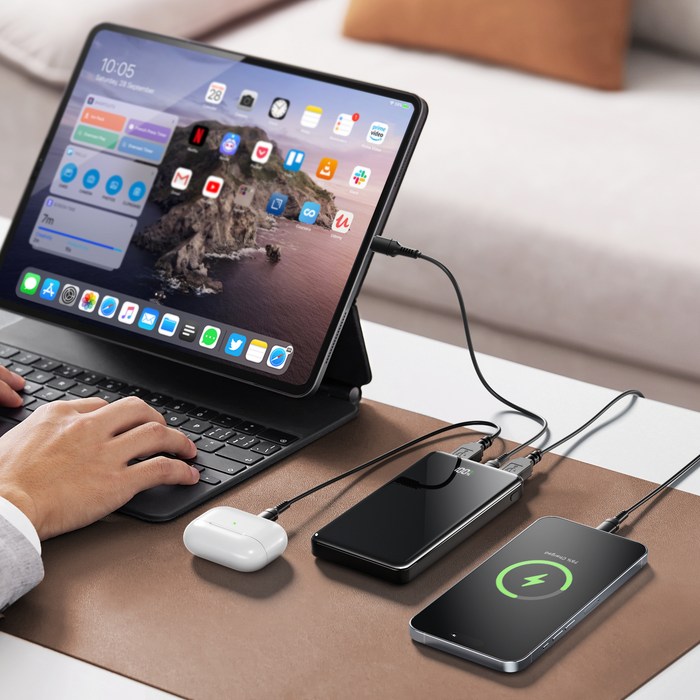 YINTO 고속충전 보조배터리 10000mAh C핀 후기 분석 - 일체형 케이블 내구성 및 활용성