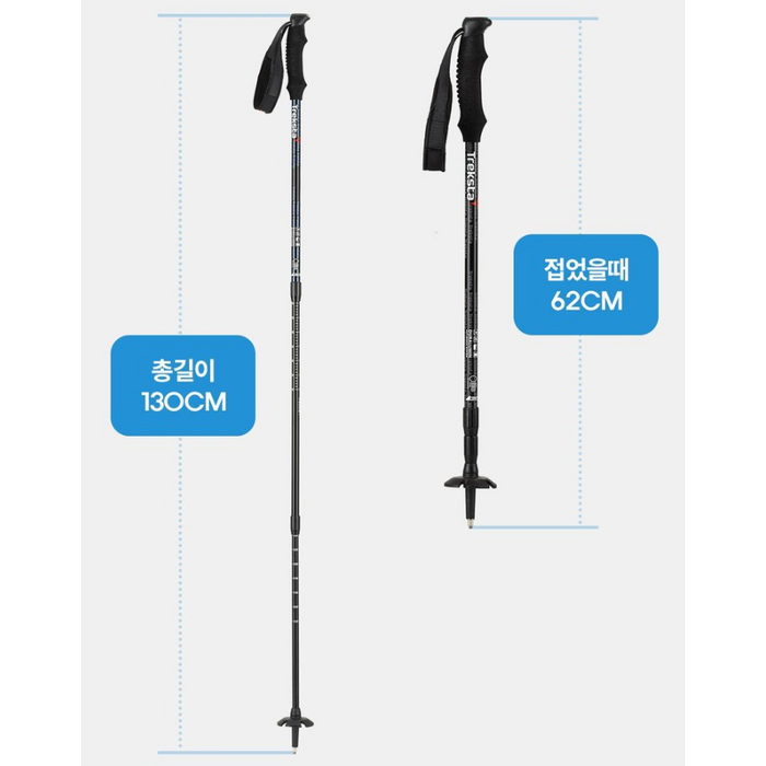 트렉스타 어코드 3단 등산스틱 후기 분석 - 브랜드 로고 상세