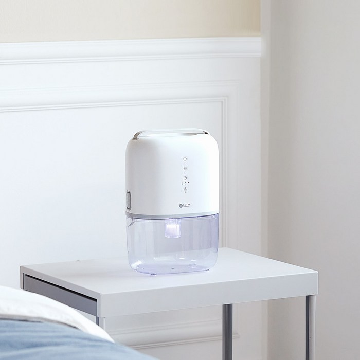 롯데알미늄 미니 제습기 450ml, LDH-130 후기 분석 - 제품 측면 및 조작부